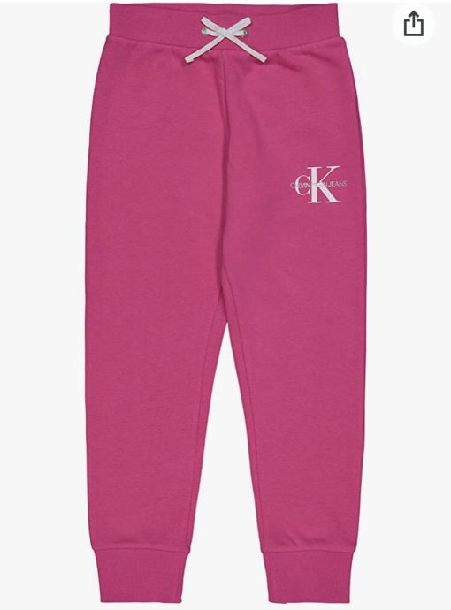CALVIN KLEIN LOGO FLEECE SWEATPANTS - PINK