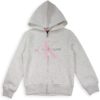 CALVIN KLEIN FRONT LOGO ZIP THROUGH HOODIE - Grey