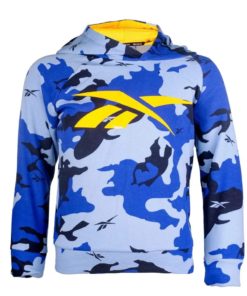 REEBOK CAMOGLAGE PRINTED KID’S HOODIE – NAVY BLUE