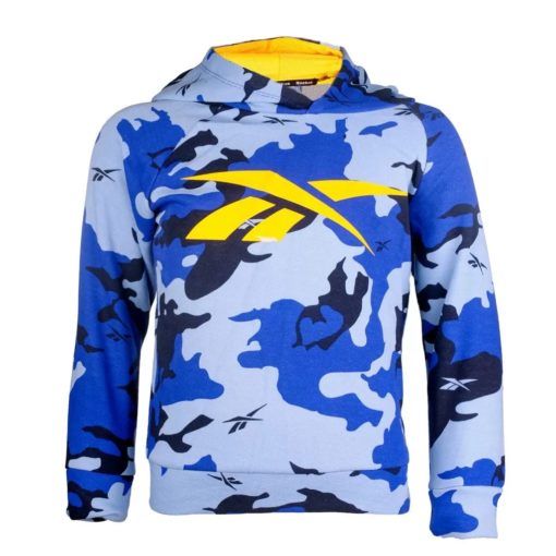 REEBOK CAMOGLAGE PRINTED KID’S HOODIE – NAVY BLUE
