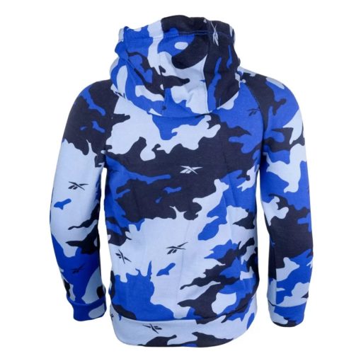 REEBOK CAMOGLAGE PRINTED KID’S HOODIE – NAVY BLUE - Image 2