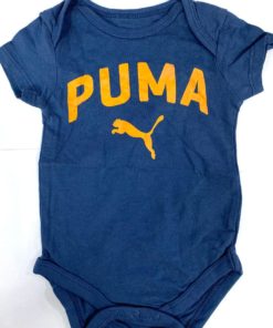 Puma kids Orange Puma Printing Logo Romper Navy