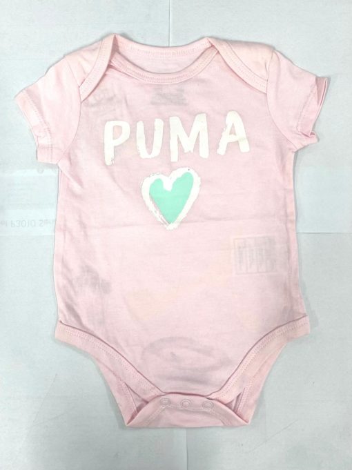 Puma kids Fundamental Double Logo Romper Pink - Image 2