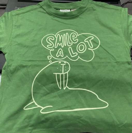 ZARA SMILE A LOT GREEN T-Shirt - Image 2