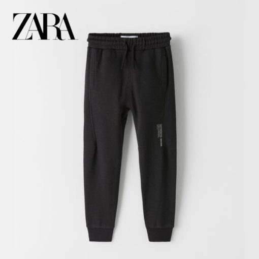 ZARA BLACK TROUSERS WITH OVERLOCKING