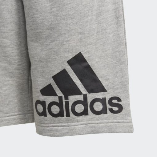 ADIDAS ESSENTIALS BOYS SHORTS - Heather Grey - Image 3