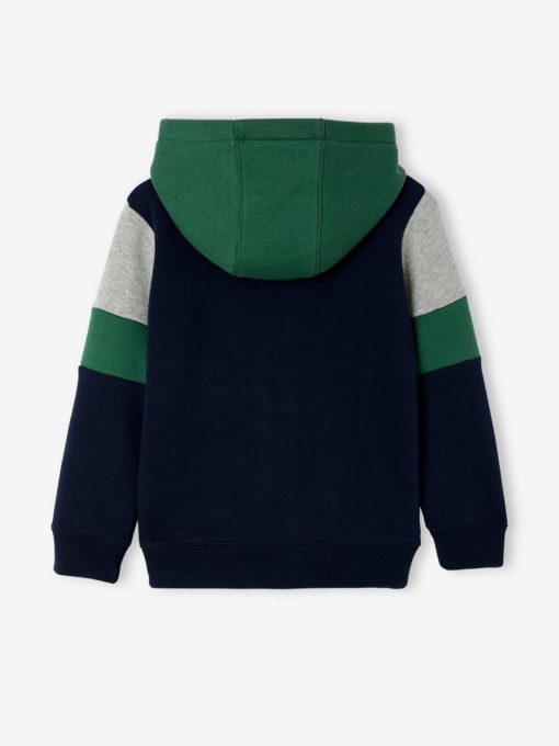 Vertbaudet Colourblock Sports Jacket for Boyz - GREEN - Image 2