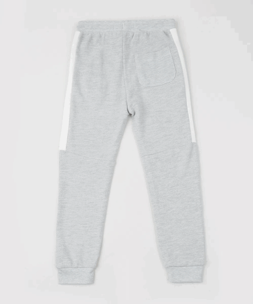 C&A children's jogger pants in piquet with side cutout gray blend light - Image 2