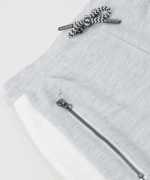 C&A children's jogger pants in piquet with side cutout gray blend light - Image 3