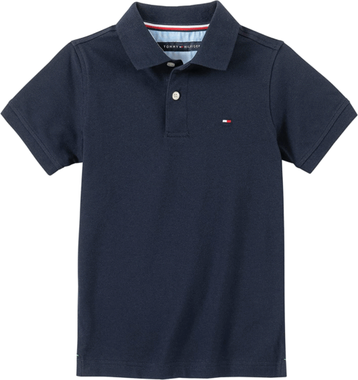 Tommy Hilifger Boys Emboroidered Logo Short Sleeve Polo - Navy