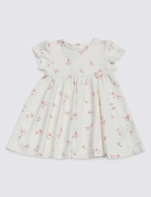 Marks & Spencer PURE COTTON PRINTED DRESS