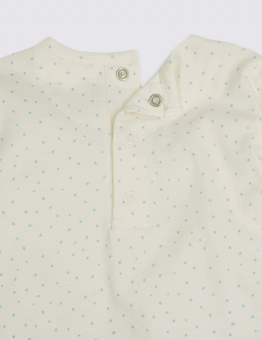 Marks & Spencer My Uncle Loves Me Pure Cotton Spotted Top - Image 3