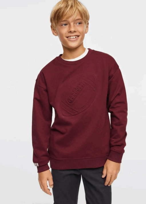MANGO Boys' Long Sleeve Fleece Sweatshirt
