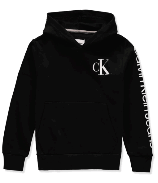 Calvin Klein Kids Small Logo Pullover Hoodie Sweatshirt - Black