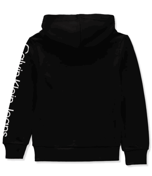 Calvin Klein Kids Small Logo Pullover Hoodie Sweatshirt - Black - Image 2