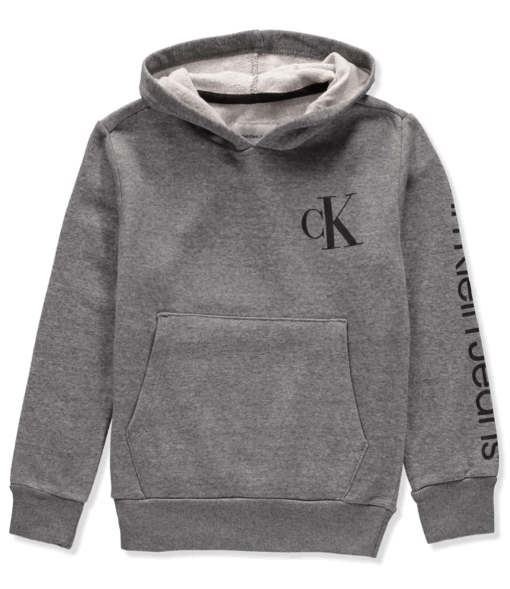 Calvin Klein Kids Small Logo Pullover Hoodie Sweatshirt - Black - Image 6