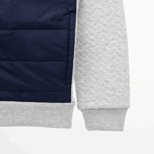 Pep & Co PARACHUTE QUILTED PANELED ZIPPER JACKET FOR KIDS - Grey/Navy - Image 4