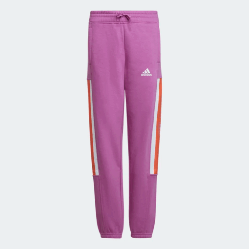 ADIDAS GIRLS ESSENTIALS BRAND LOVE PRINT WARM JOGGERS