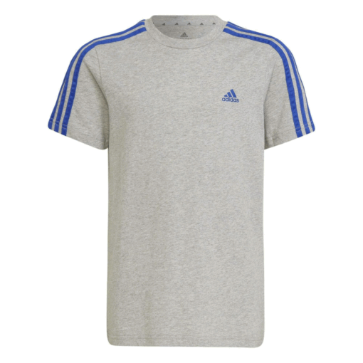 Adidas Boys 3 Stripes T-Shirt - Grey