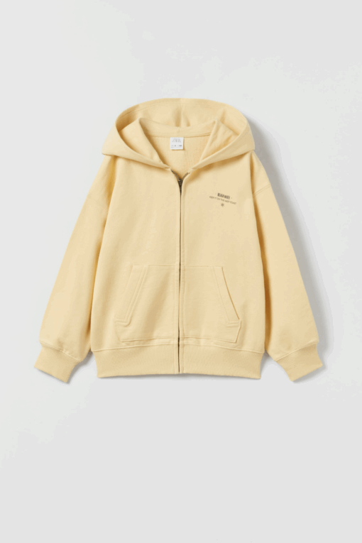 Zara PLUSH HOODIE WITH SLOGAN - Beach Waves
