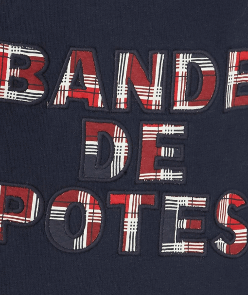 BOY'S NAVY BLUE SWEATSHIRT WITH EMBROIDERED MESSAGE - Image 4
