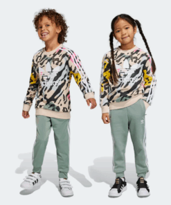 Adidas Kids Unisex ANIMAL PRINT CREW SET