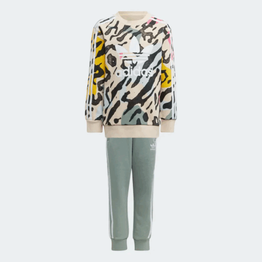 Adidas Kids Unisex ANIMAL PRINT CREW SET - Image 3