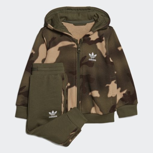 ADIDAS KIDS FULL-ZIP CAMO HOODIE SET