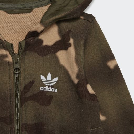 ADIDAS KIDS FULL-ZIP CAMO HOODIE SET - Image 3