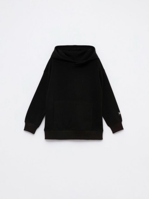 Lefties Kids BASIC Fleece HOODIE - Black - Image 3