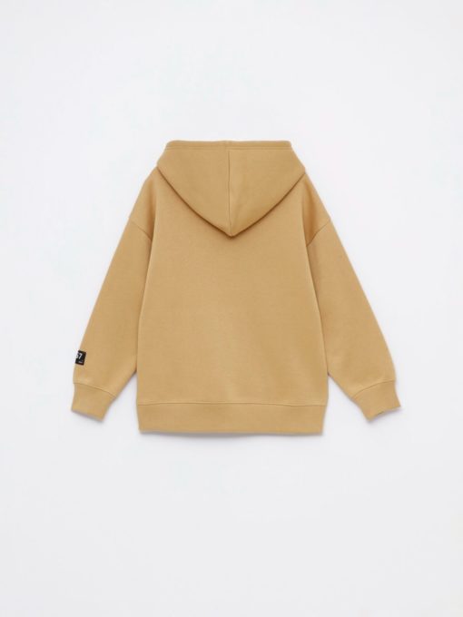 Lefties Kids BASIC Fleece HOODIE - Khaki - Image 3