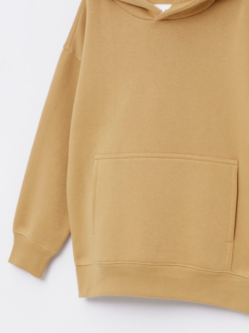 Lefties Kids BASIC Fleece HOODIE - Khaki - Image 2