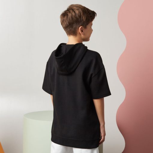 MAX Boys Slogan Print Embossed Hooded Sweatshirt - Image 4