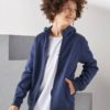 MAX Boys Plain Zip Through Jacket with Hoodie - Blue