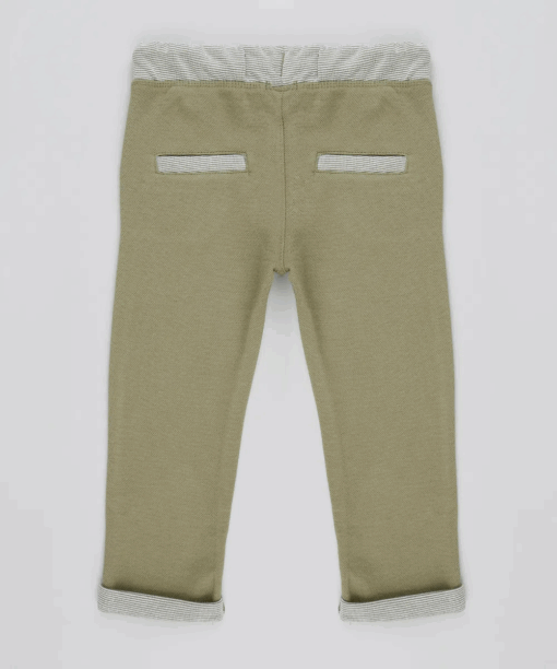 Baby Club Kids pants with drawstring and green military pockets - Image 2
