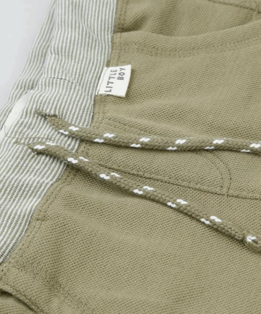 Baby Club Kids pants with drawstring and green military pockets - Image 3