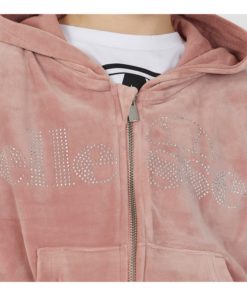 Alternative view of Ellesse Girls Velour Hoodie And Joggers Set Dusky Pink