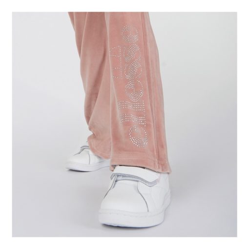 Ellesse Girls Velour Hoodie And Joggers Set Dusky Pink - Image 4