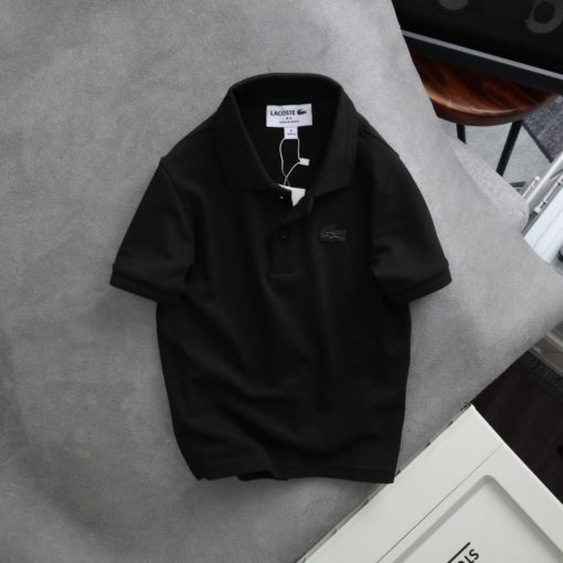 Lacoste Boys Stretch Pique Polo Black
