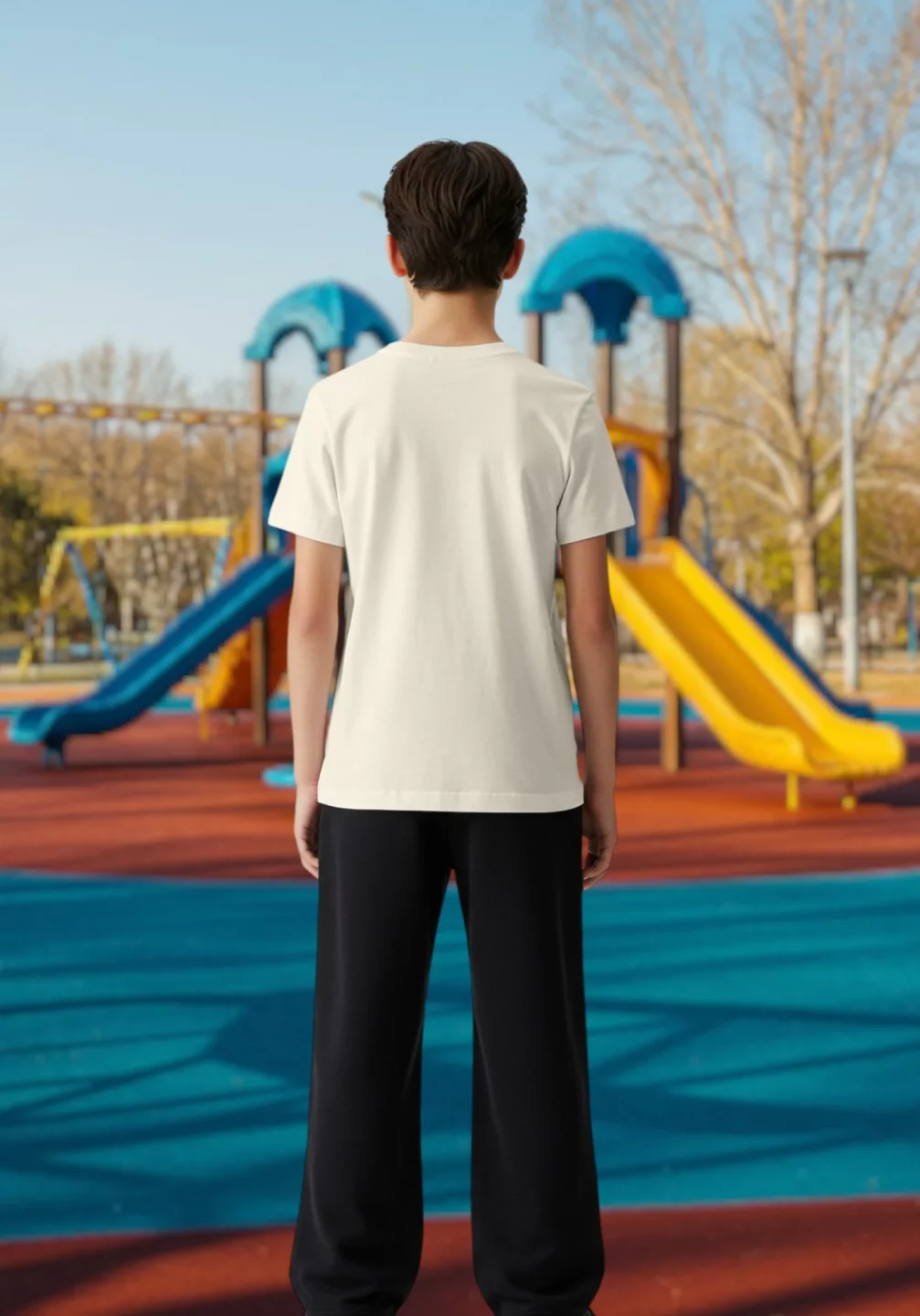 DKNY Boys 2 Tone Puff Logo T-Shirt - Image 2