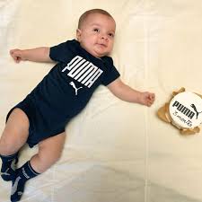 Puma kids Big Puma Printing Logo Romper Navy