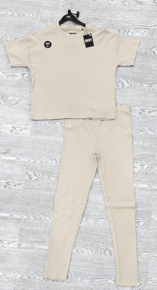 DKNY Girl's Soft Cotton Waffle 2 Piece Set - Image 3