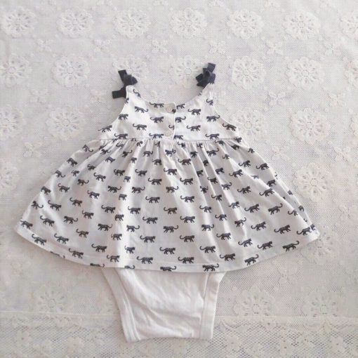 BABY GAP ALL OVER CAT LOGO FROCK 25 - Image 4