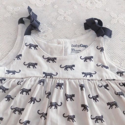 BABY GAP ALL OVER CAT LOGO FROCK 25 - Image 5