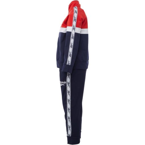 Reebok Boys Repeat Logo Taped Poly Tracksuit Red - Image 2