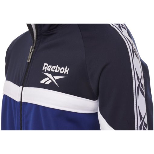 Reebok Boys Repeat Logo Taped Poly Tracksuit Navy - Image 5