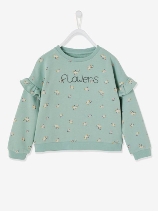 Vertbaudet Sweatshirt with Ruffles for Girls