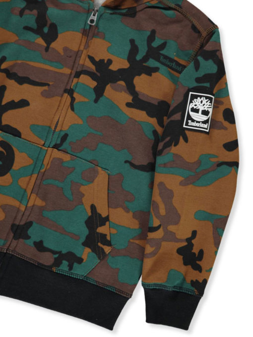 BOYS' CAMO HOODIE BY TIMBERLAND IN PINEAPPLE - Image 2