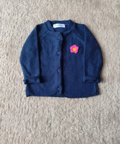 Red Tag Baby Girl Cardigan with Flower Logo