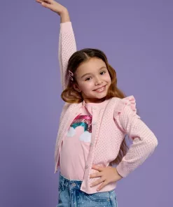 Alternative view of Sinsay Girls Cardigan Sweater with Glitter Buttons